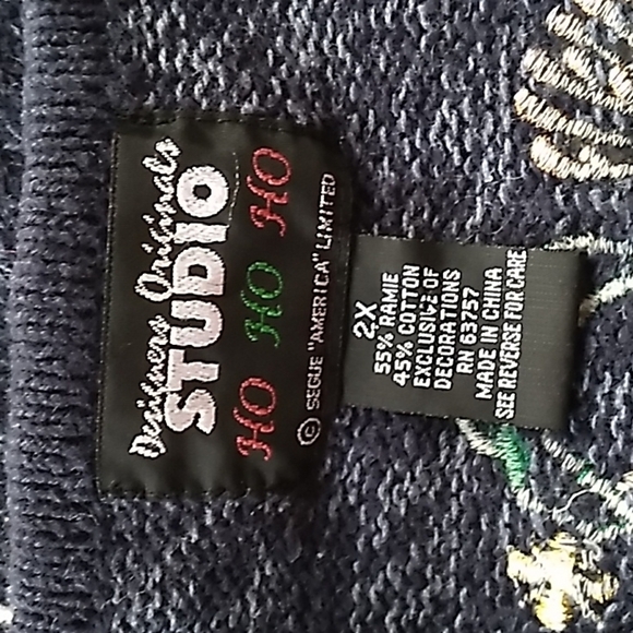 Vintage 2X ugly Christmas sweater Designer Original Studio - Picture 3 of 5